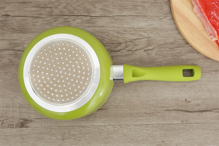 Quánh nhôm chống dính nắp kính 16 cm Sunhouse SMP151 Xanh lá Màu Xanh lá