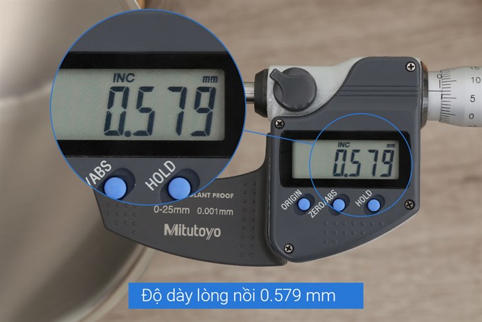 Nồi inox 3 đáy nắp kính 24 cm Happycook HC 24NV Màu Bạc