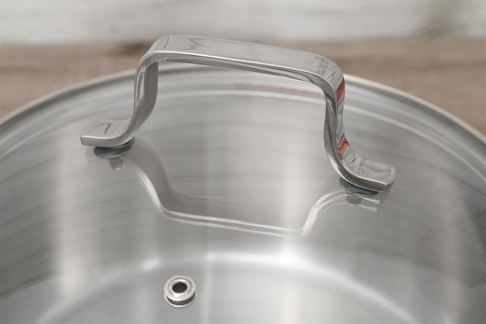 Nồi inox 3 đáy nắp kính 20 cm Happycook N20 MLGP Màu Bạc