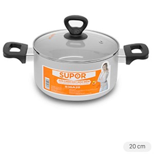 Nồi oxy hóa mềm nhôm nắp kính 20 cm Supor S30A20