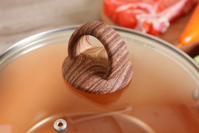 Nồi nhôm chống dính nắp kính 18 cm Sunhouse SHG2018MCA Màu Đen