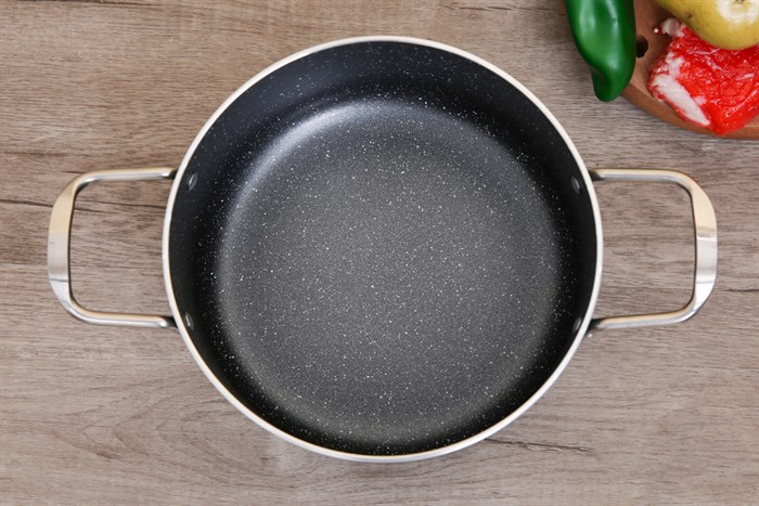 Nồi nhôm chống dính nắp kính 20 cm DMX NDE Màu Đen