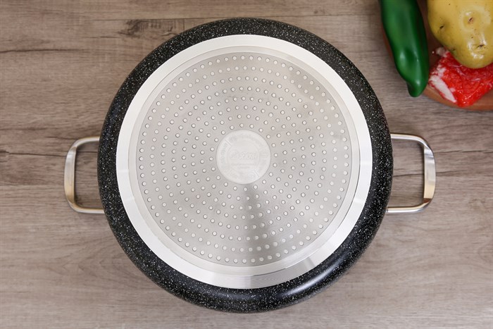 Nồi nhôm chống dính nắp kính 26 cm DMX NDE Màu Đen