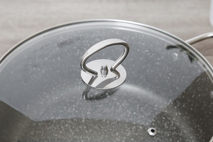 Nồi nhôm chống dính nắp kính 28 cm DMX NDE Màu Đen