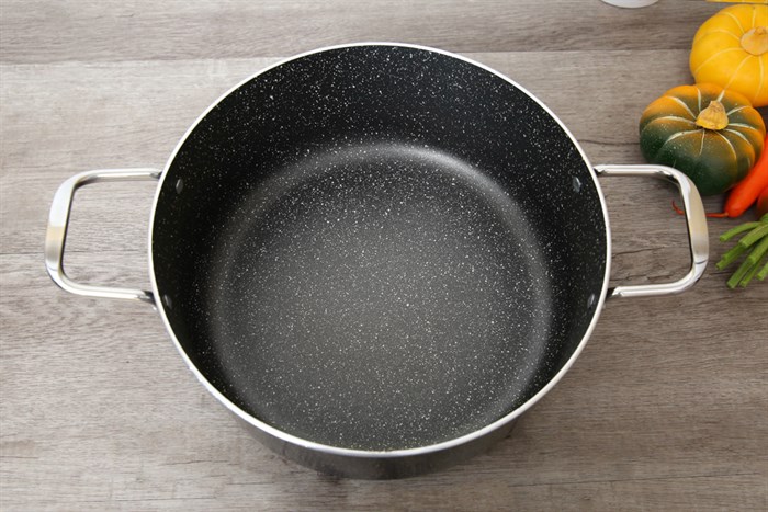 Nồi nhôm chống dính nắp kính 28 cm DMX NDE Màu Đen