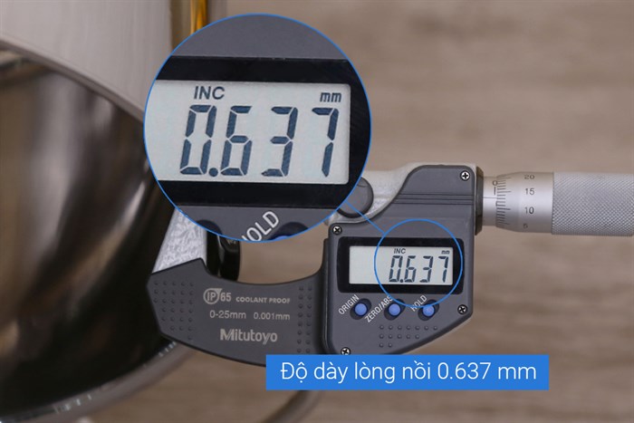 Nồi inox 3 đáy nắp kính 26 cm Fivestar FSN 26IN1 Màu Inox