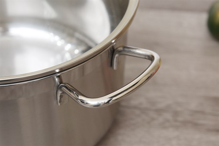 Nồi inox 3 đáy nắp kính 28 cm Fivestar FSN 28IN1 Màu Inox