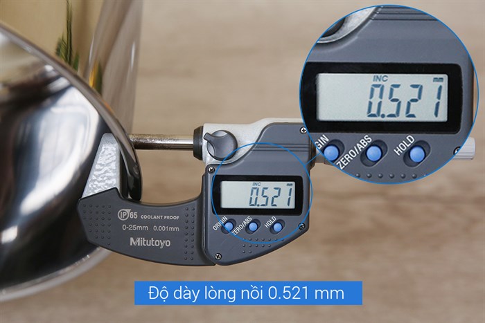 Nồi inox 3 đáy nắp kính 28 cm Fivestar FSN 28IN1 Màu Inox