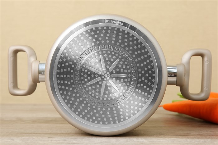 Nồi nhôm chống dính nắp kính 18 cm Tefal H9104314 Màu Vàng Hồng