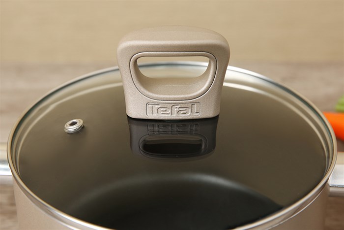 Nồi nhôm chống dính nắp kính 20 cm Tefal H9104414 Màu Vàng Hồng