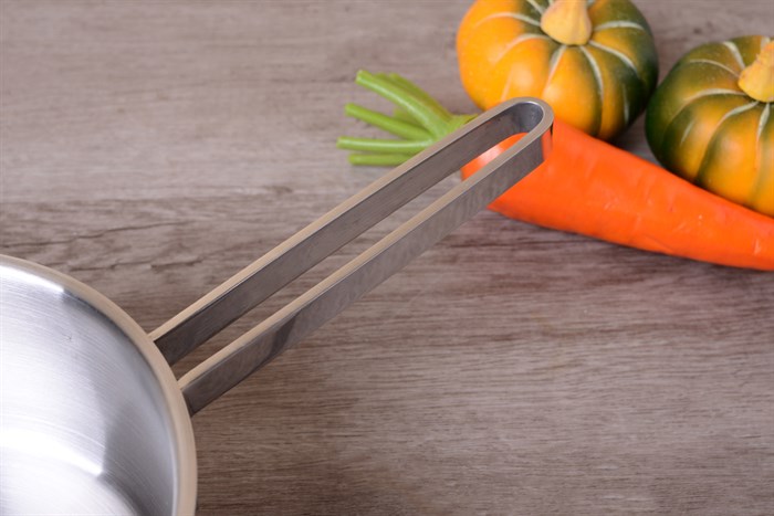 Quánh inox 3 đáy nắp kính 16 cm Happycook Q16 MLGP Màu Inox