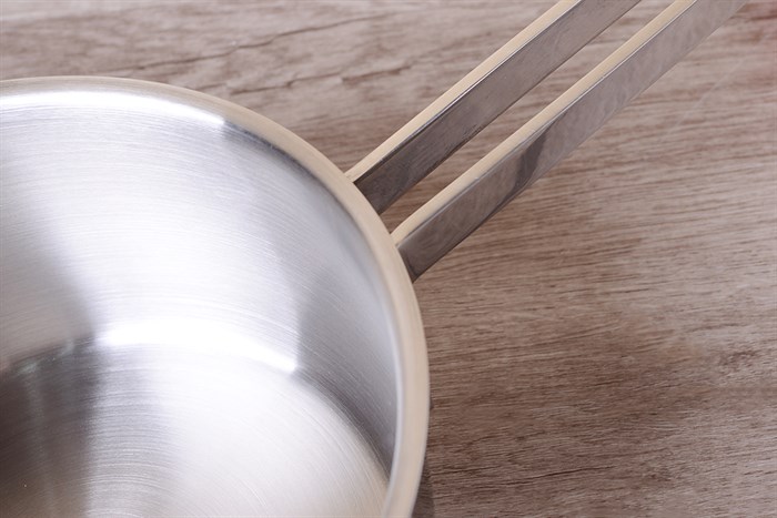 Quánh inox 3 đáy nắp kính 16 cm Happycook Q16 MLGP Màu Inox