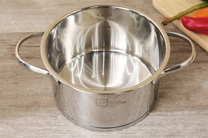 Nồi inox 304 3 đáy nắp inox 16 cm Fivestar N16-304OV Màu Bạc