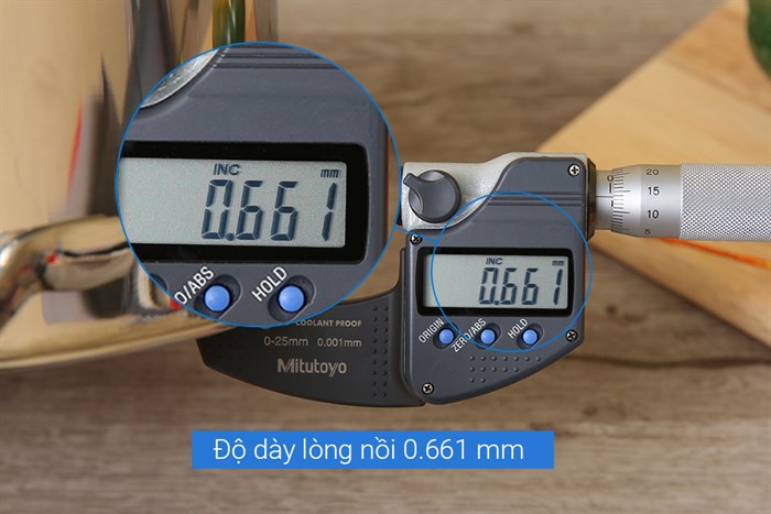 Nồi inox 304 3 đáy nắp inox 16 cm Fivestar N16-304OV Màu Bạc