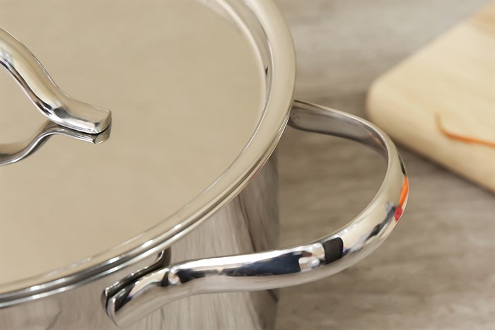 Nồi inox 304 3 đáy nắp inox 20 cm Fivestar N20-304OV Màu Bạc