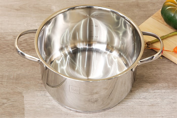 Nồi inox 304 3 đáy nắp inox 20 cm Fivestar N20-304OV Màu Bạc