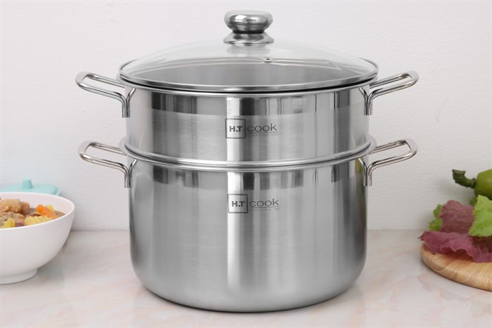 Bộ nồi xửng inox nắp kính 28 cm Fivestar HT Cook HTNX28001