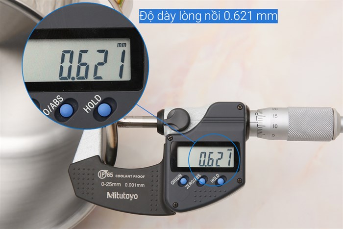 Nồi inox 3 đáy nắp kính 16 cm Happycook N16-NMG Màu Bạc Inox