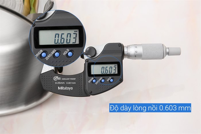 Nồi inox 3 đáy nắp kính 20 cm Happycook N20-NMG Màu Bạc Inox