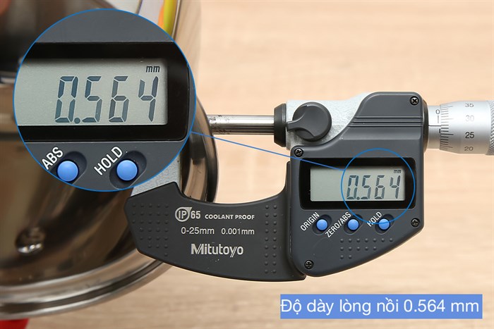 Nồi inox 5 đáy nắp kính 16 cm Sunhouse Mama SHG2516MSD Màu Inox