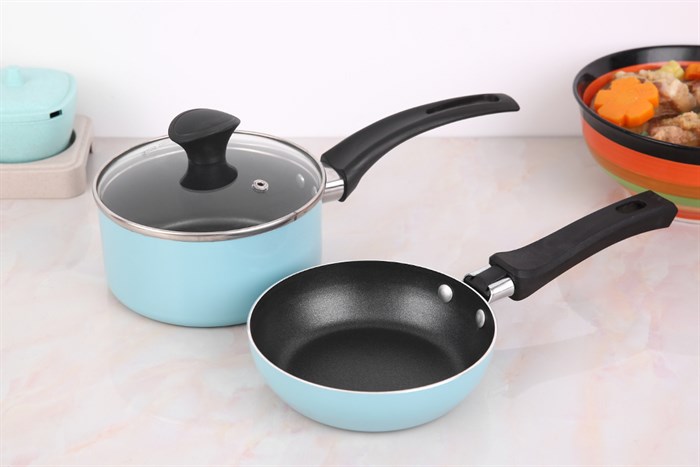 Bộ chảo quánh nhôm nắp kính 14 cm Smartcook Baby Star SM-611420MB
