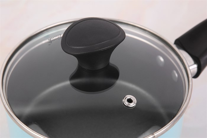 Bộ chảo quánh nhôm nắp kính 14 cm Smartcook Baby Star SM-611420MB Màu Xanh ngọc