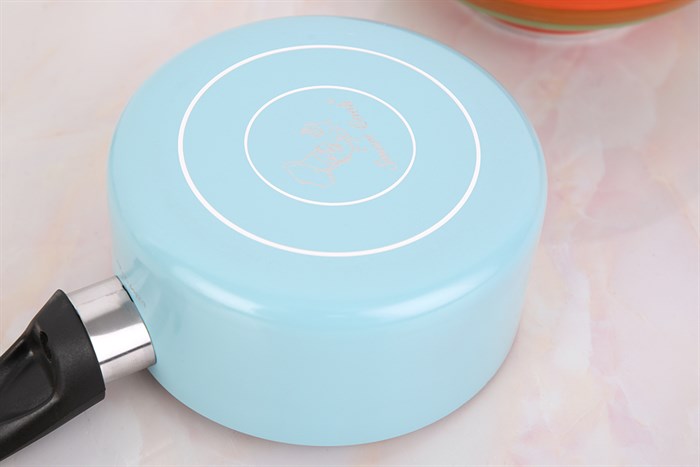 Bộ chảo quánh nhôm nắp kính 14 cm Smartcook Baby Star SM-611420MB Màu Xanh ngọc