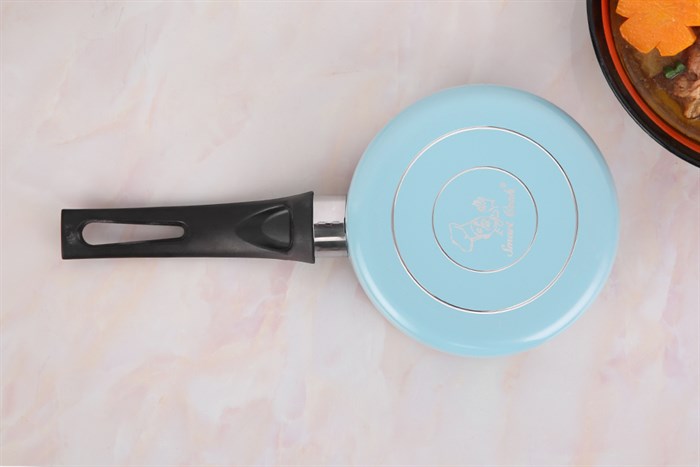 Bộ chảo quánh nhôm nắp kính 14 cm Smartcook Baby Star SM-611420MB Màu Xanh ngọc