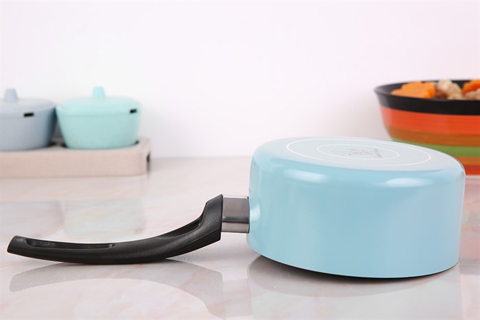Bộ chảo quánh nhôm nắp kính 14 cm Smartcook Baby Star SM-611420MB Màu Xanh ngọc