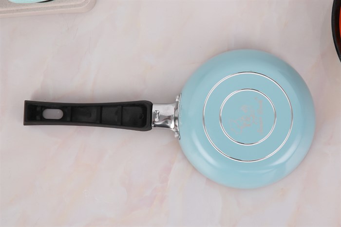 Bộ chảo quánh nhôm nắp kính 14 cm Smartcook Baby Star SM-611420MB Màu Xanh ngọc