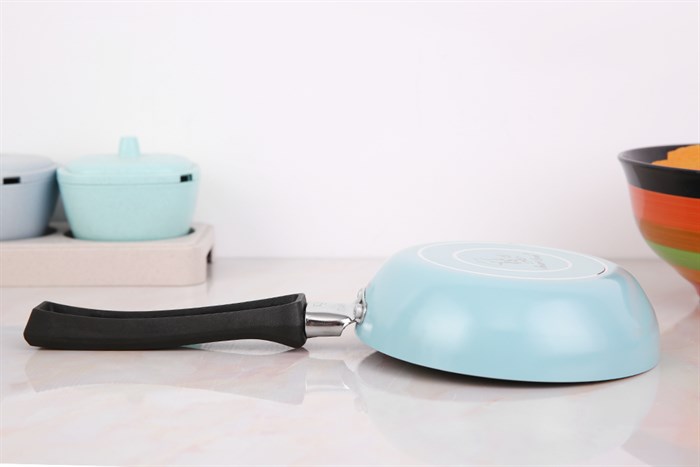 Bộ chảo quánh nhôm nắp kính 14 cm Smartcook Baby Star SM-611420MB Màu Xanh ngọc