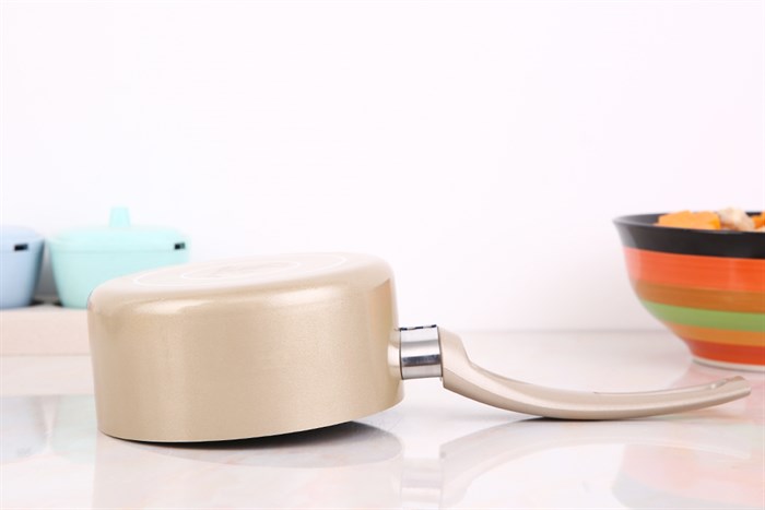 Bộ chảo quánh nhôm nắp kính 14 cm Smartcook Baby Star SM-611420LY Màu Vàng đồng