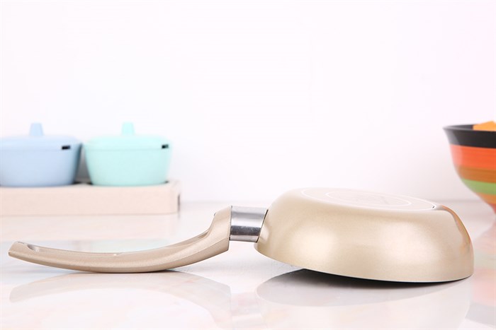 Bộ chảo quánh nhôm nắp kính 14 cm Smartcook Baby Star SM-611420LY Màu Vàng đồng