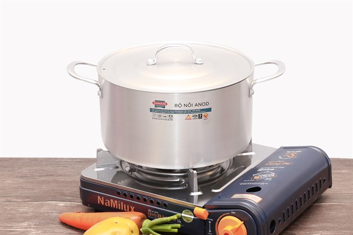 Nồi nhôm anod nắp nhôm 24 cm Sunhouse SH6542-24 Màu Bạc