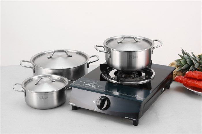Bộ 3 nồi inox nắp inox Fivestar FV-06DN Màu Inox