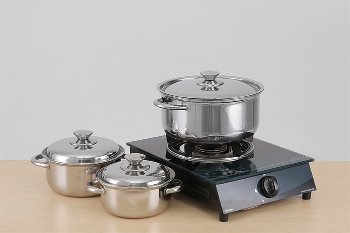 Bộ 3 nồi inox nắp inox Fivestar FS06S2 Màu Inox