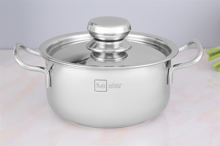 Nồi inox 3 đáy nắp inox 16 cm Fivestar FSN16-SW