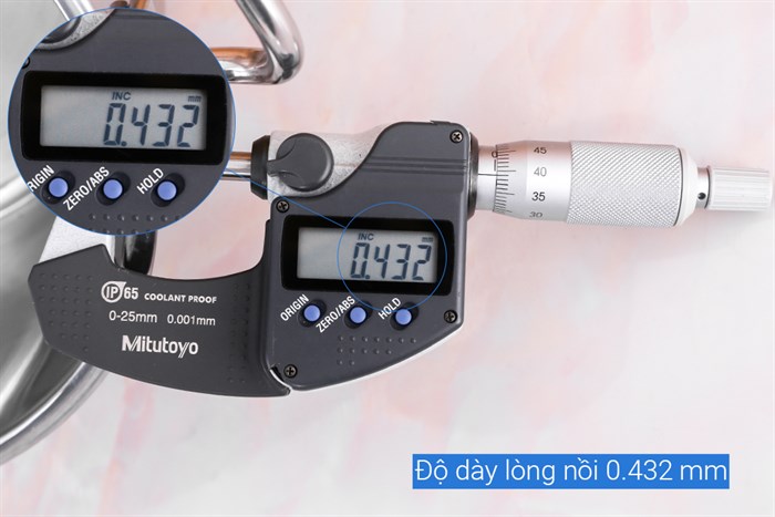 Nồi inox 3 đáy nắp inox 20 cm Fivestar FSN20-SW Màu Inox