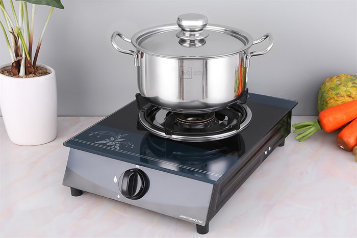 Nồi inox 3 đáy nắp inox 20 cm Fivestar FSN20-SW Màu Inox