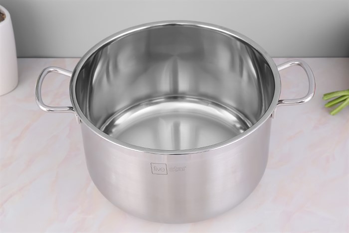 Nồi inox 3 đáy nắp inox 28 cm Fivestar FSN28-SW Màu Inox