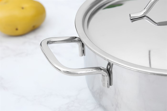 Nồi inox nắp inox 20 cm HT Cook N20-1DHT Màu Bạc Inox