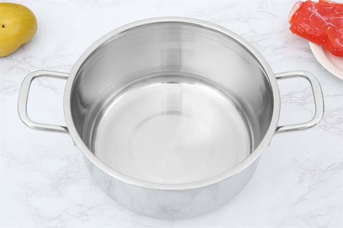 Nồi inox nắp inox 20 cm HT Cook N20-1DHT Màu Bạc Inox
