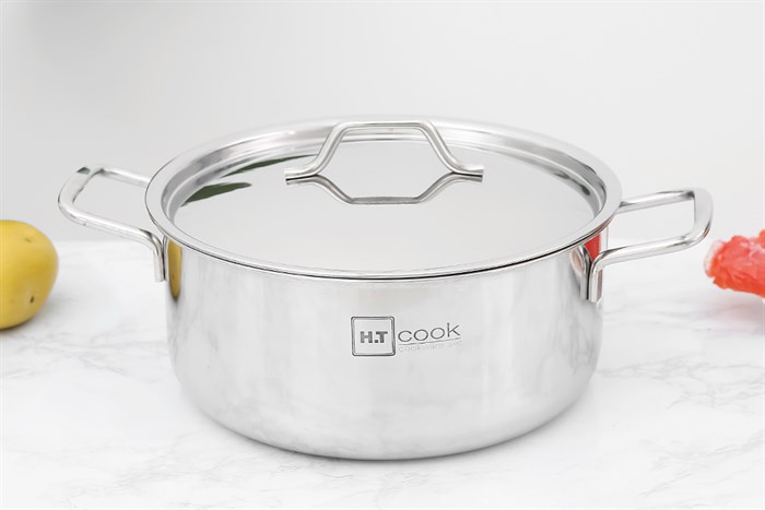 Nồi inox nắp inox 24 cm HT Cook N24-1DHT