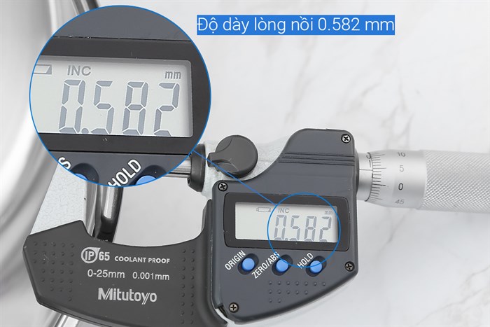 Nồi inox nắp inox 24 cm HT Cook N24-1DHT Màu Bạc Inox