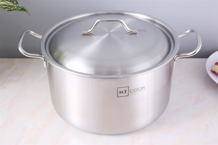 Nồi inox nắp inox 26 cm HT Cook N26-1DHT Màu Bạc Inox