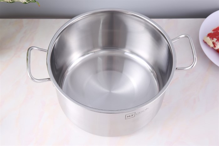 Nồi inox nắp inox 26 cm HT Cook N26-1DHT Màu Bạc Inox
