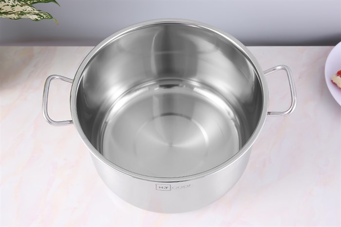 Nồi inox nắp inox 28 cm HT Cook N28-1DHT Màu Bạc Inox