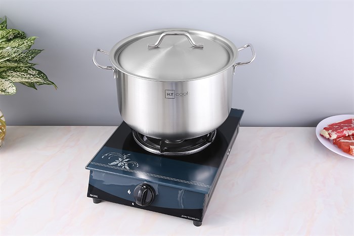 Nồi inox nắp inox 28 cm HT Cook N28-1DHT Màu Bạc Inox