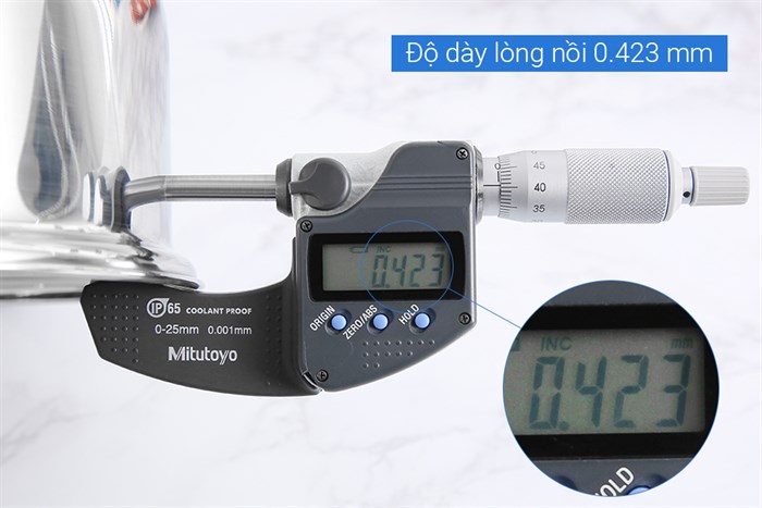 Nồi inox 3 đáy nắp kính 24 cm Hommy CW-S042-24 Màu Inox