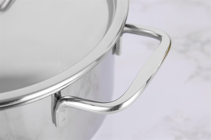 Nồi inox 3 đáy nắp inox 18 cm Delites NR003-18 Màu Bạc Inox